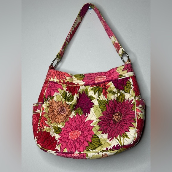 Vera Bradley Morgan Bag Hello Dahlia Medium Size Shoulder bag Thick Straps Clean - Picture 1 of 6